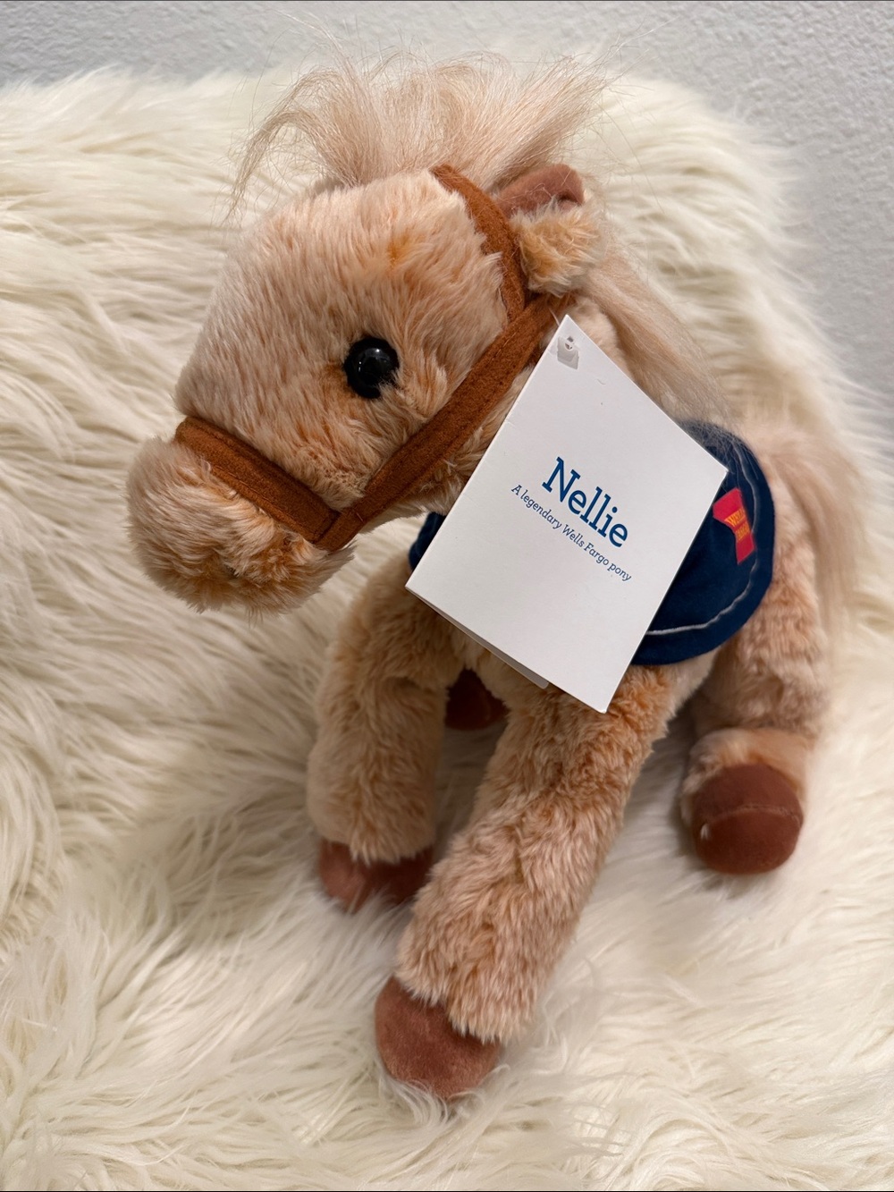 Nellie Wells Fargo Tan Plush Horse Pony Stuffed Animal Toy‎ 2015 NWT Plushie